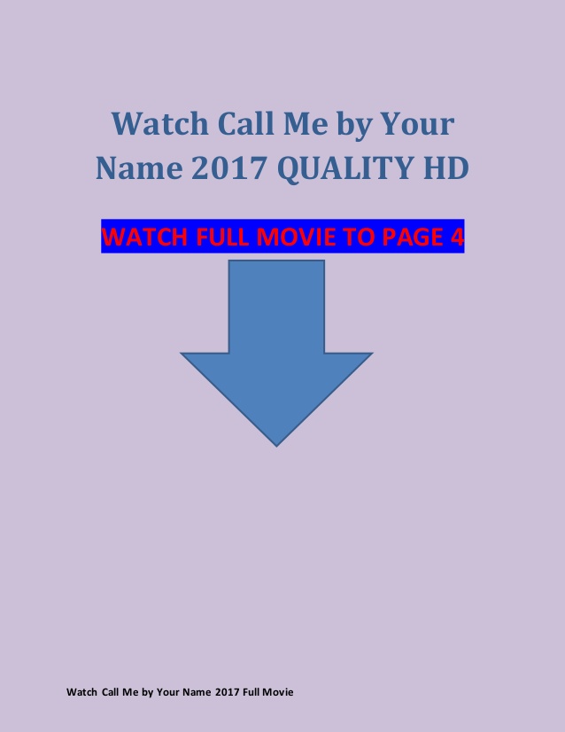 Call Me By Your Name Iso Download
